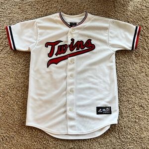 Vintage Style Minnesota Twins Baseball Jersey, Youth Size Large, White
